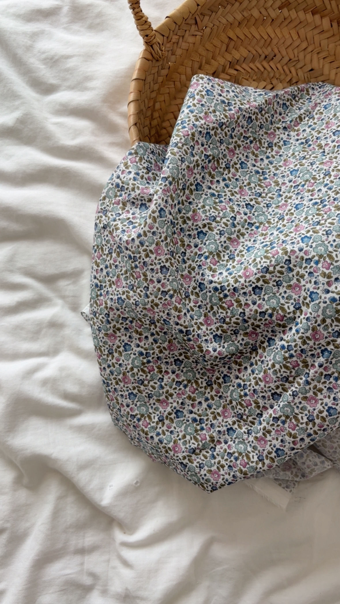 Voile de Coton  bio fleuri Côme 