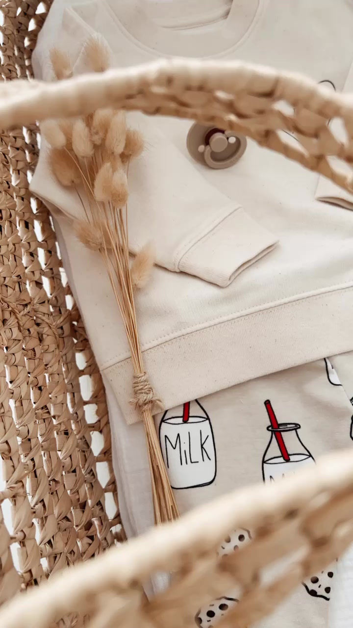 Thumbnail: Legging bébé/enfant jersey  bio « Milk&cookies »