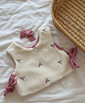 Pull sans manches à nouer /plastron « Albane/Felicia»