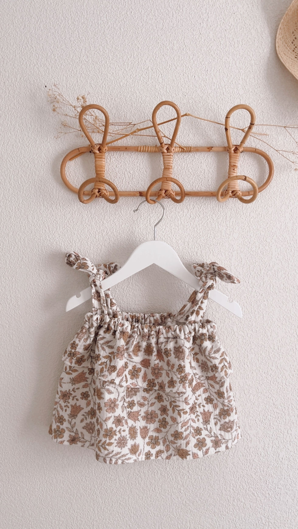 Miniature :  Blouse à bretelles double gaze de coton « Madras»
