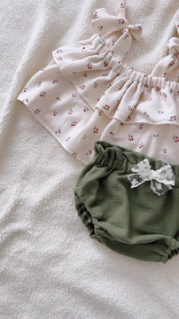 Thumbnail: Bloomer double gaze de coton bio « Kaki»