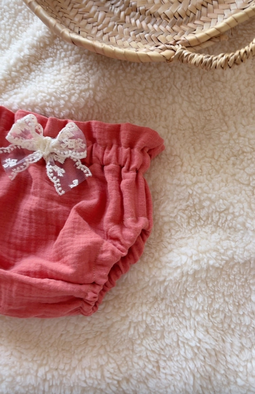 Thumbnail: Bloomer double gaze de coton  «Marsala»