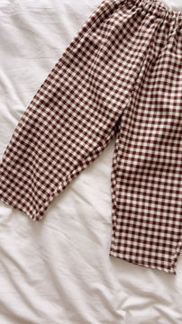 Miniature : Pantalon Carrot bébé/enfant  « Vichy chocolat  »