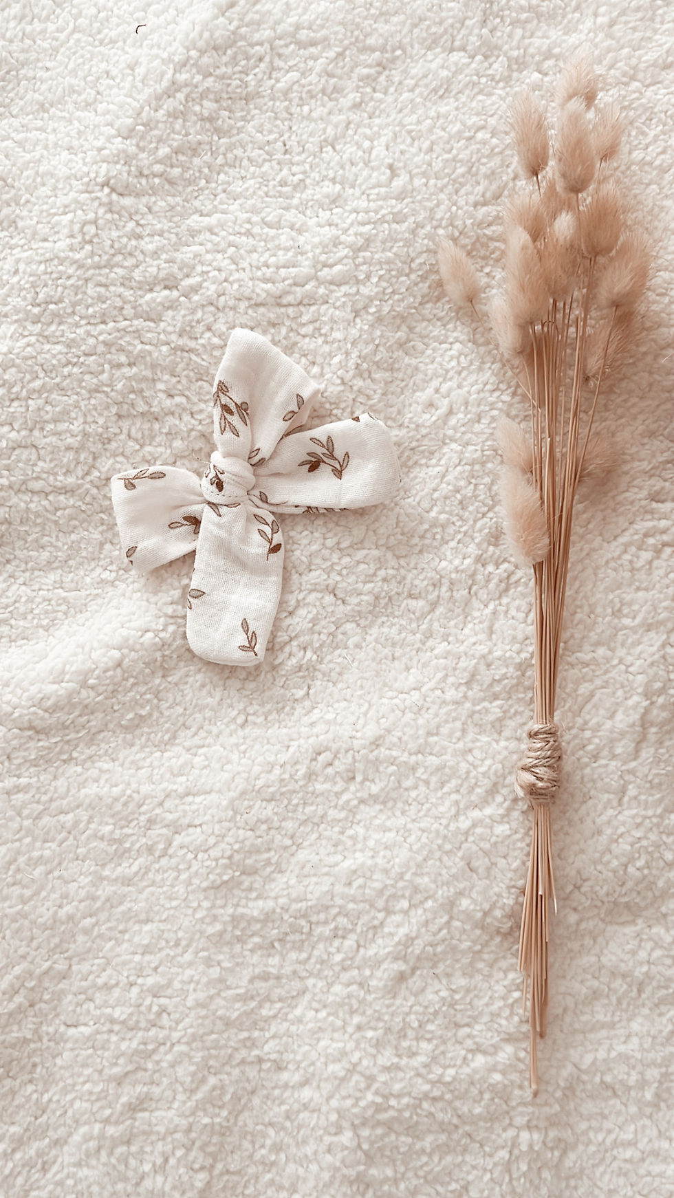 Barrette bébé/fille noeud gaze de coton « Martin»