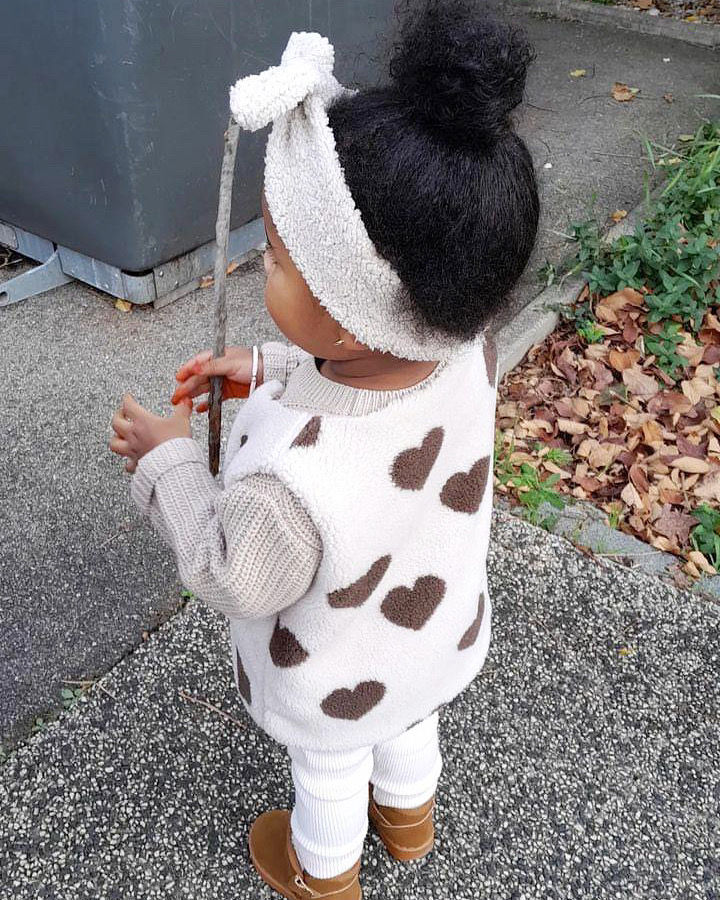 Thumbnail: Gilet  moumoute/gaze de coton "Emma"