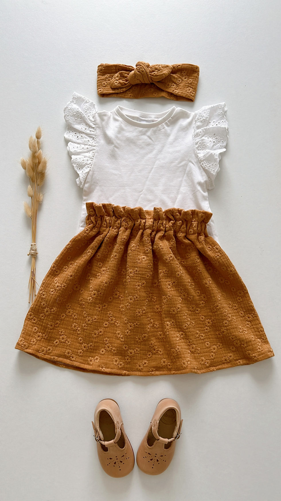 Miniature : Jupe bébé/fille Gaze de coton brodée «Mila» (Coloris au choix)