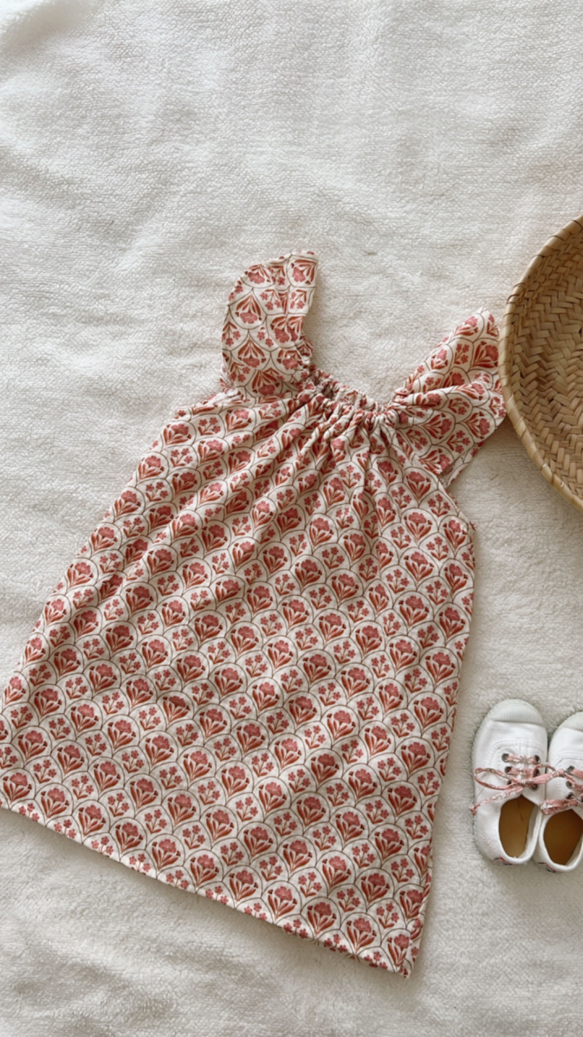 Robe à manches courtes double gaze de coton "Maelia"