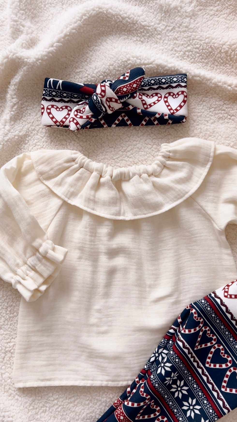 Thumbnail: Bandeau/chouchou jersey "Christmas Candy "