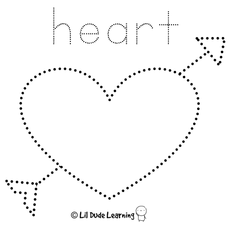 Pokey Pin Heart Printable | Lil Dude Learning