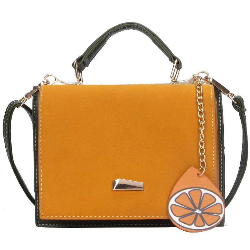 Miniatura: 撞色磨砂原宿小包包女2017秋冬新品潮韩版百搭斜挎包单肩小方包