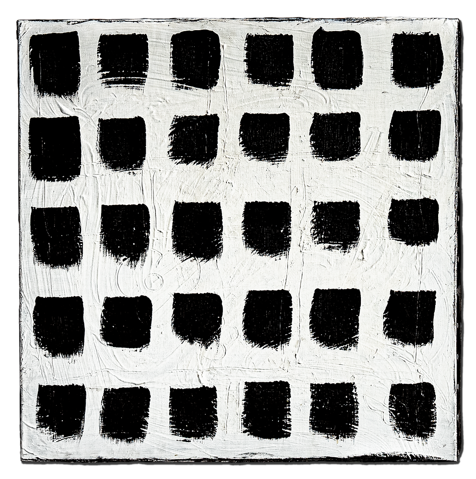 Fleurs en carré noir
