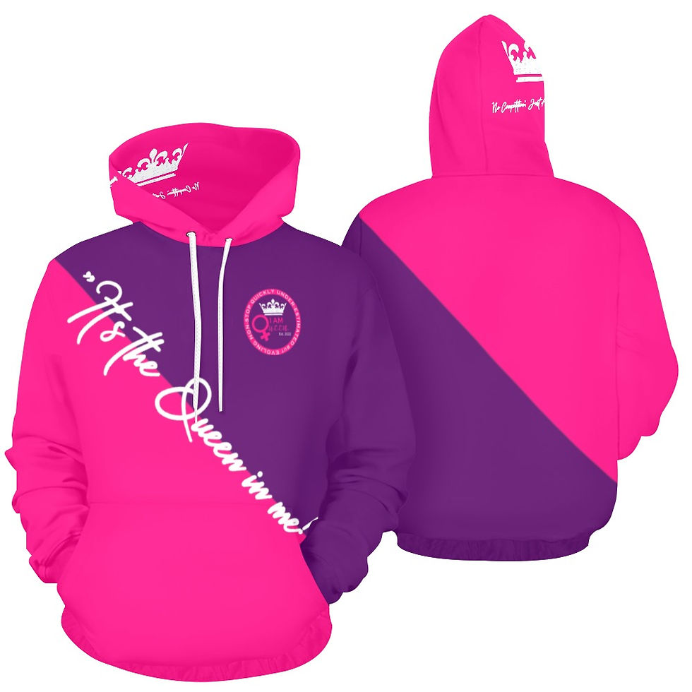 I AM Q.U.E.E.N. "It's The Queen In Me!" Pink/Purple Hoodie