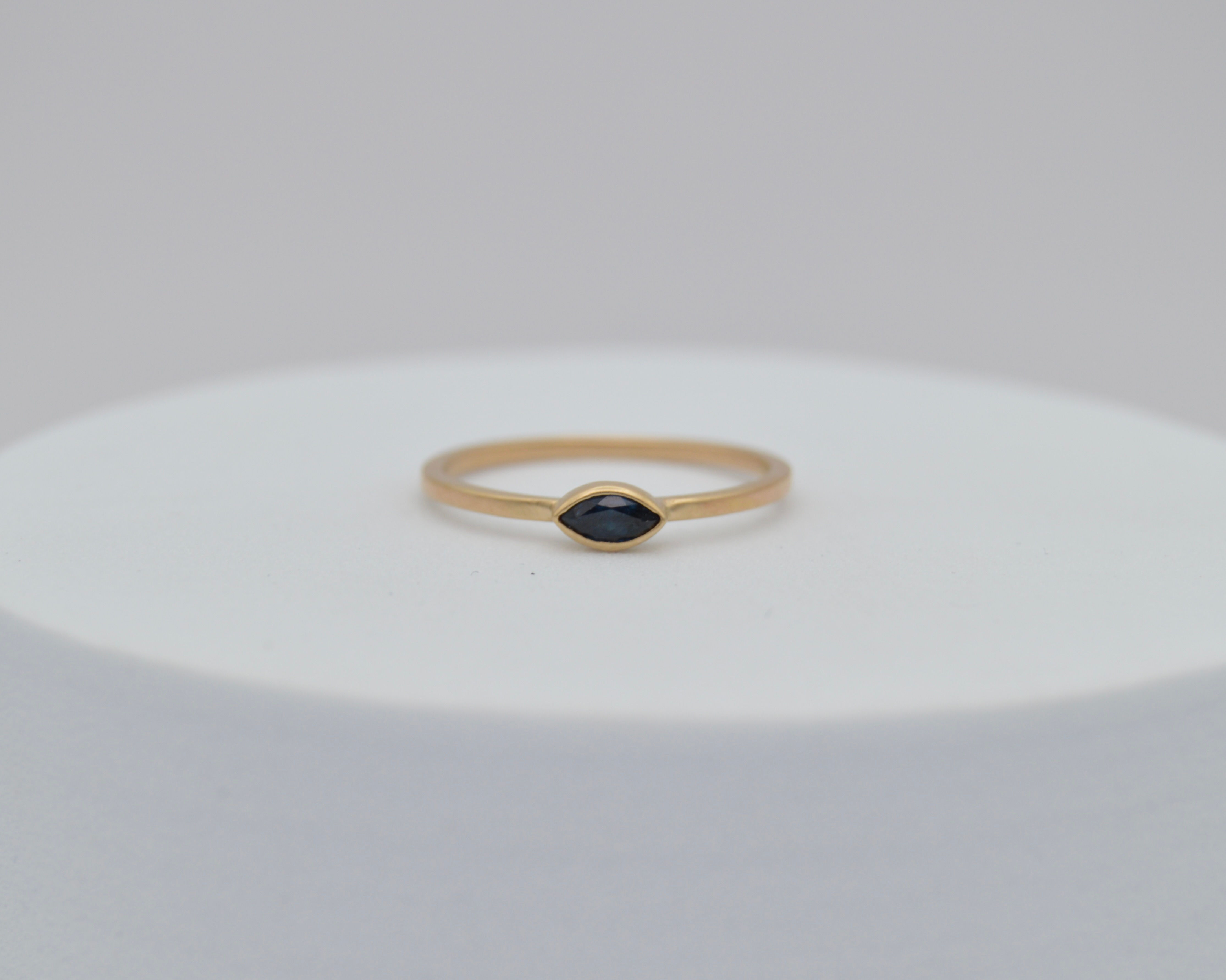 Sapphire Eye Stacking Ring