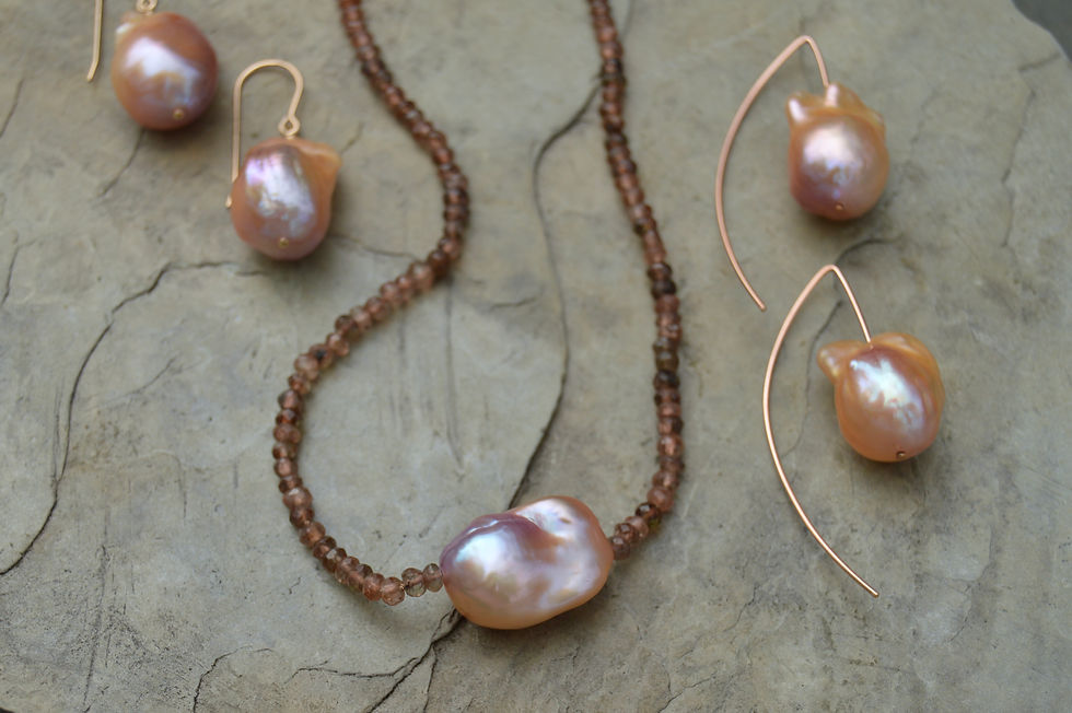 Thumbnail: Sunset Baroque Pearl Earrings