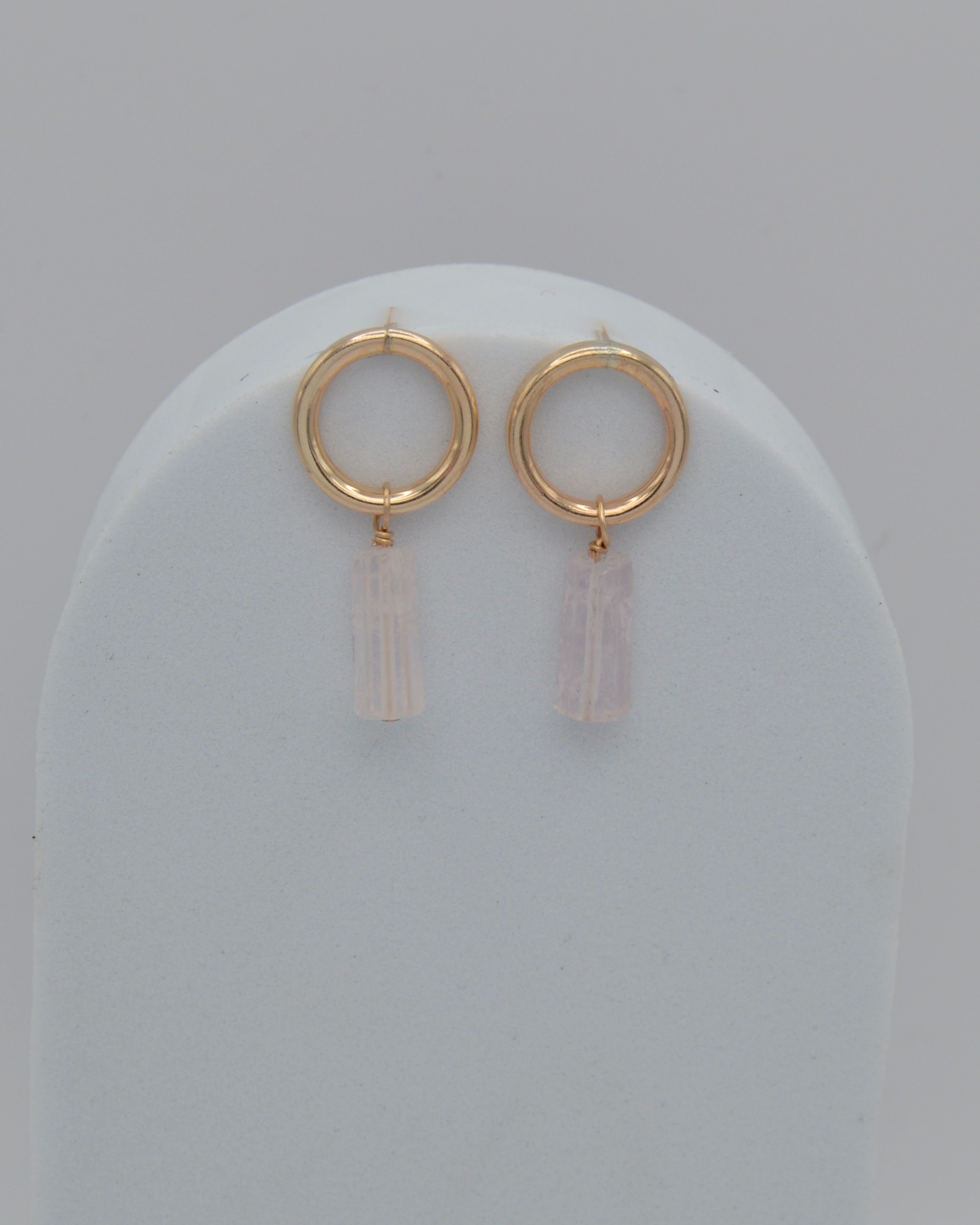 Mod Morganite Stud Earrings