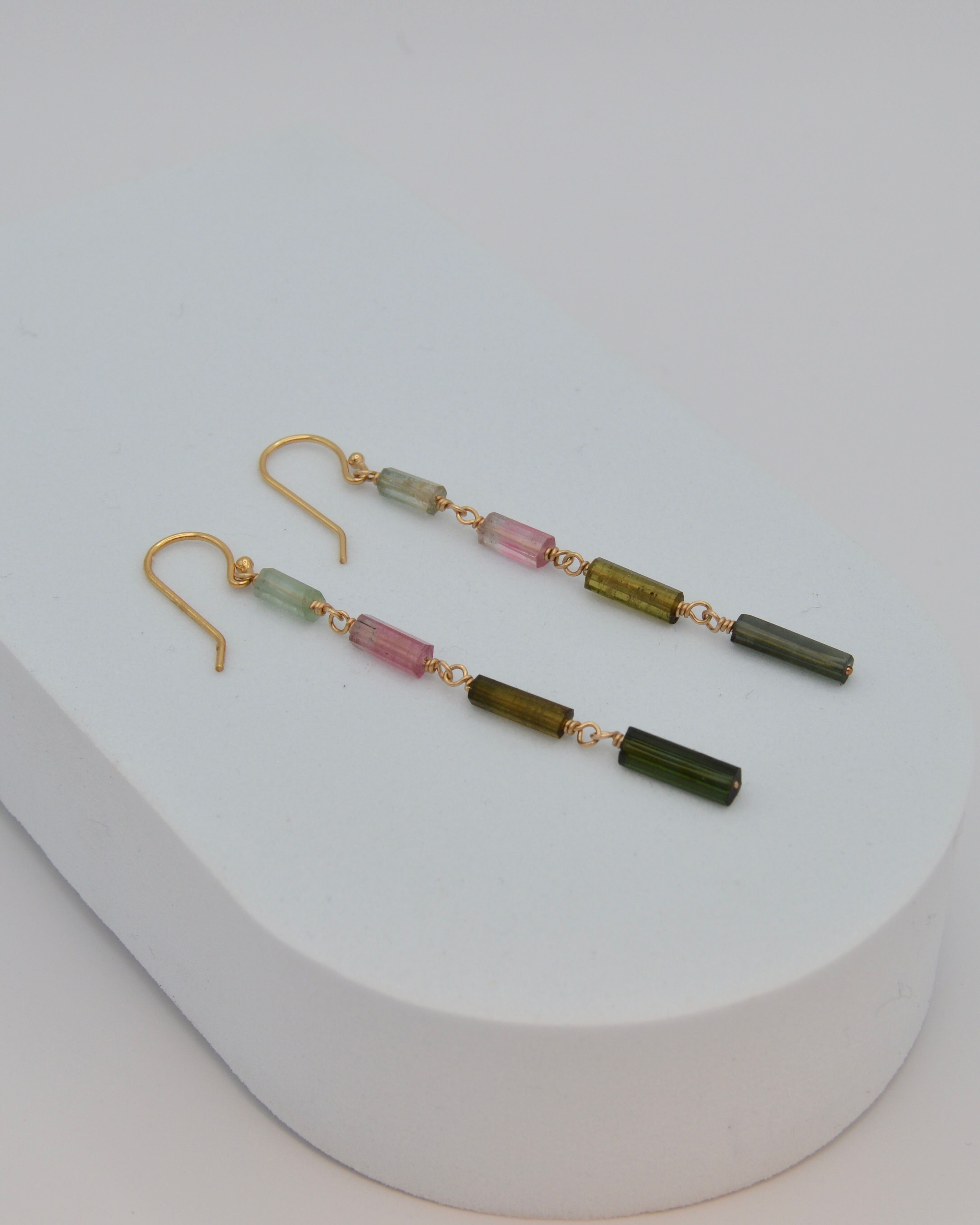Watermelon Tourmaline Earrings