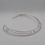 Thumbnail: Geometric Sterling silver collar necklace right side view