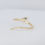 Thumbnail: 14k gold adjustable snake ring with light blue sapphire
