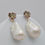 Thumbnail: Watermelon Tourmaline Baroque Pearl Drop Earrings