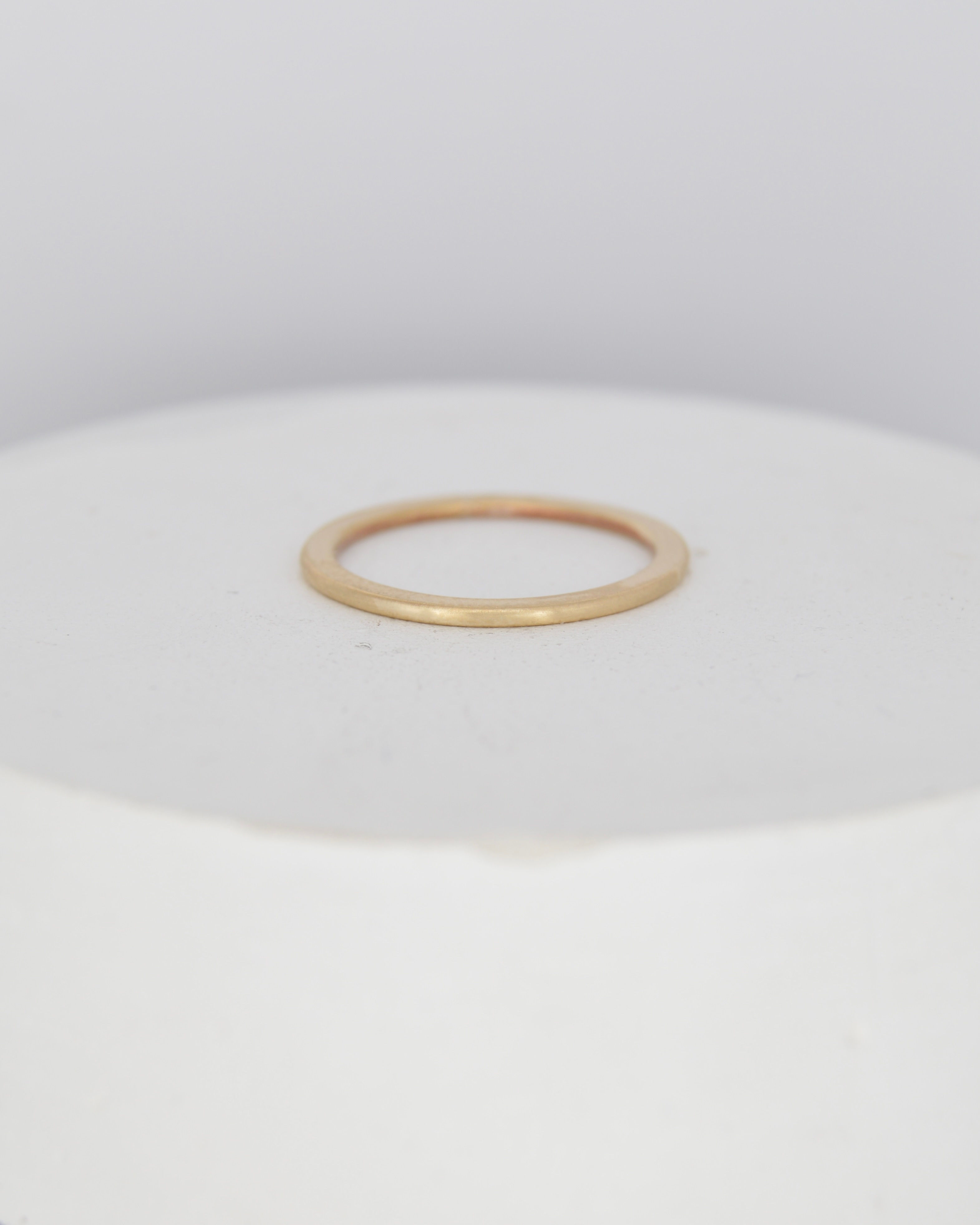 Delicate thin 14k solid gold ring stacking band