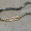 Thumbnail: Moss Aquamarine Necklace with Gold Filled Paperclip Clasp