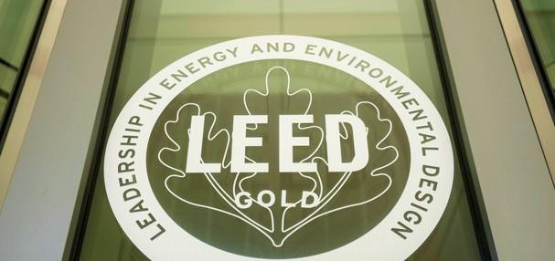 LEED certified building entrance