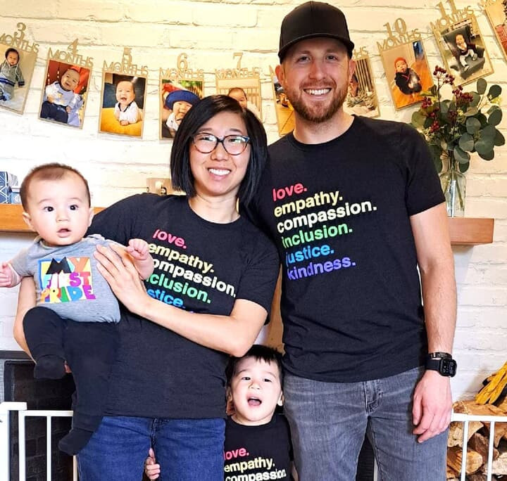 Holly, her husband and two children