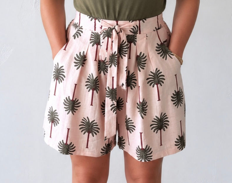 ‘Palm Cove’ Collection - Tie waist shorts