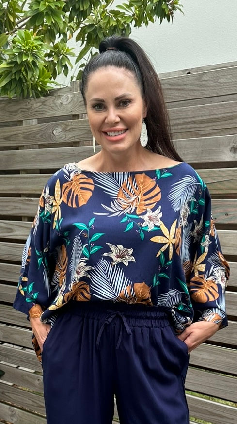 ‘Haven Collection’ Batwing Top - Blue