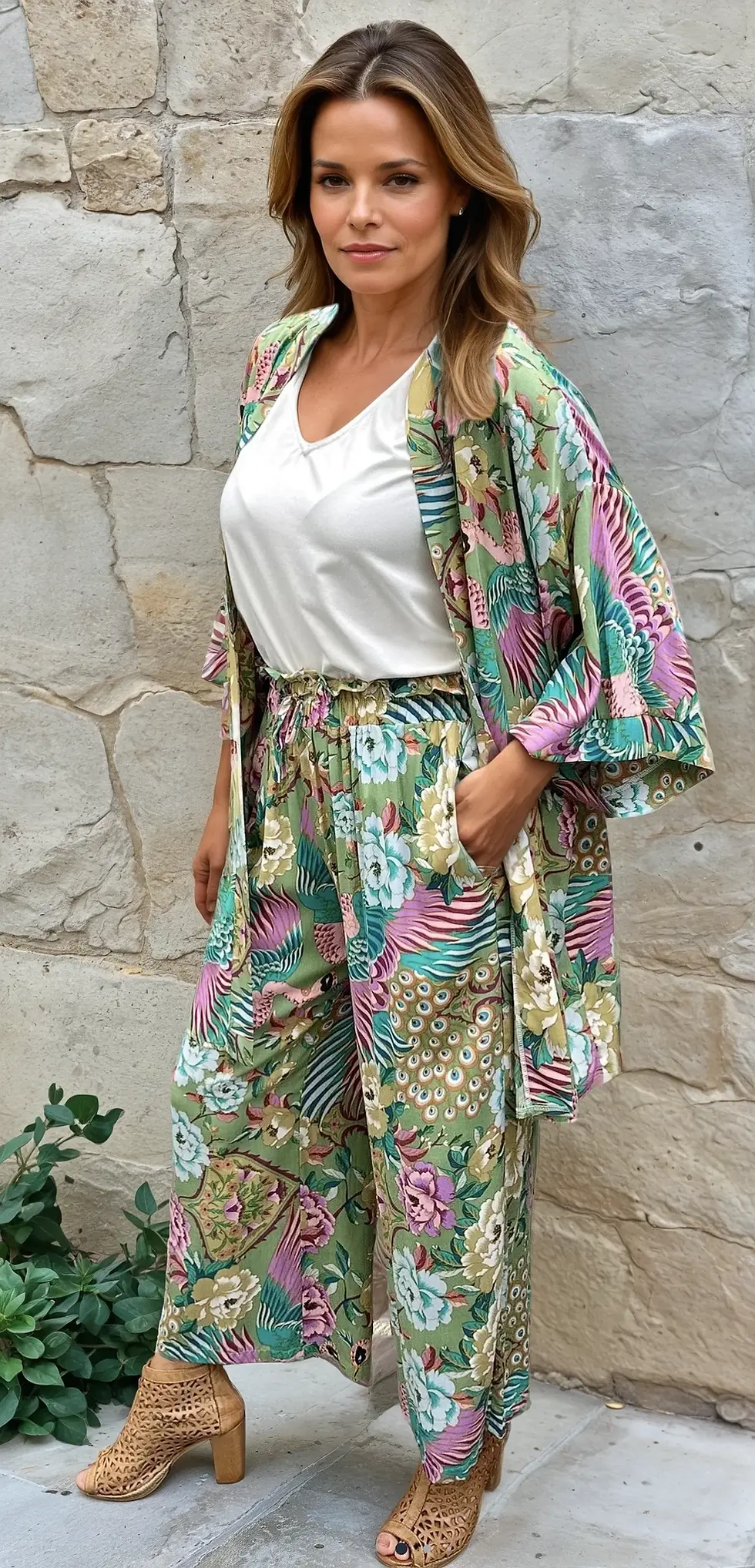 Thumbnail: ‘Oriental Collection’ Ruffle Waist Pants 