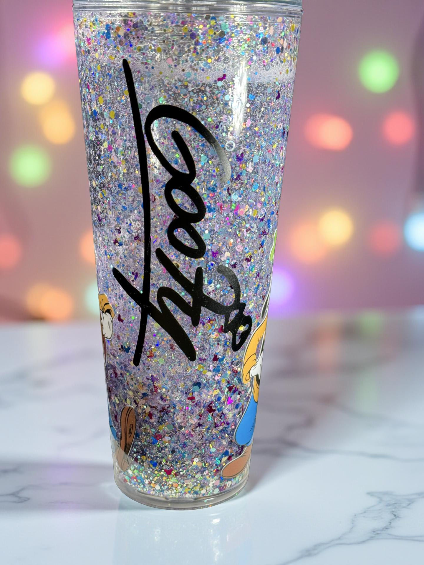Goofy snowglobe tumbler by Kylia's Korner, LLC