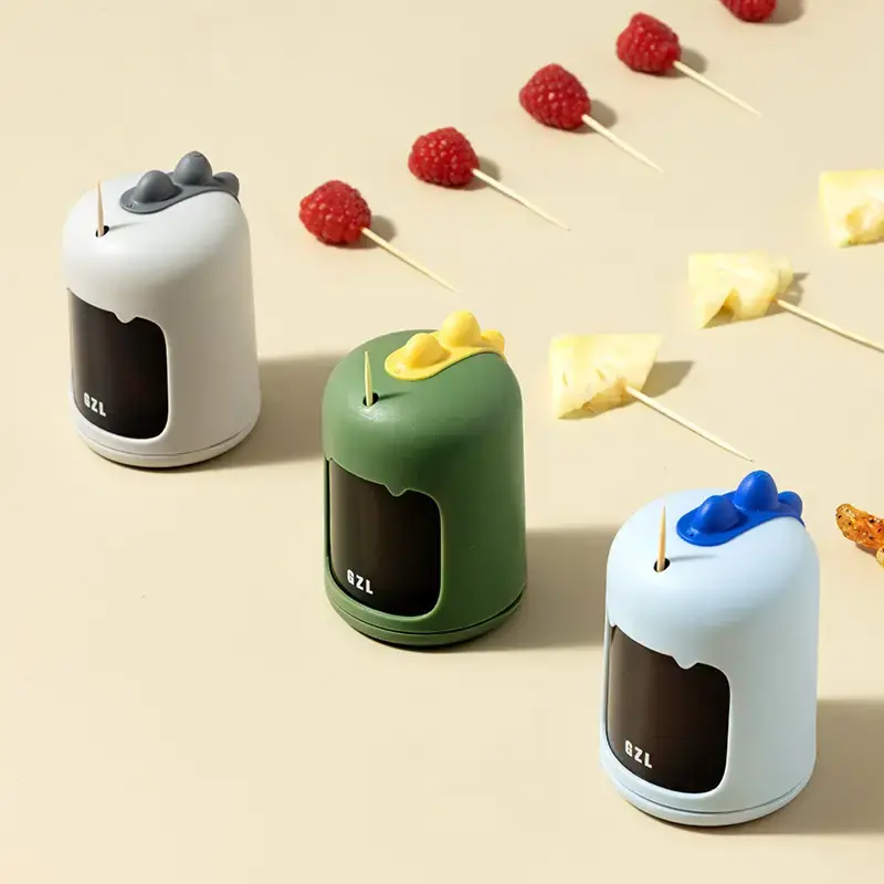 Thumbnail: Cute Automatic Toothpick Holder Jar for Home & Restaurant