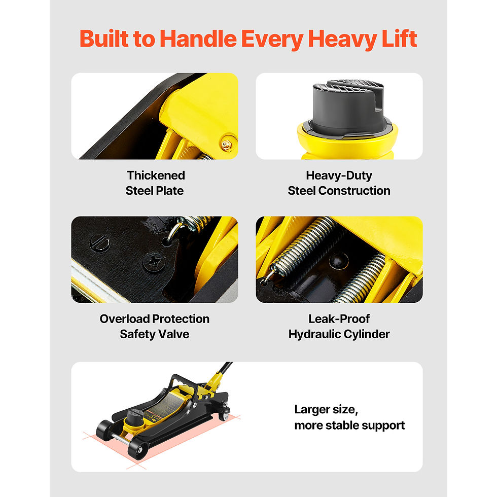 Thumbnail: VEVOR 2.5T Floor Hydraulic Jack Pneumatic Low Profile Floor Jack Heavy-Duty Stee