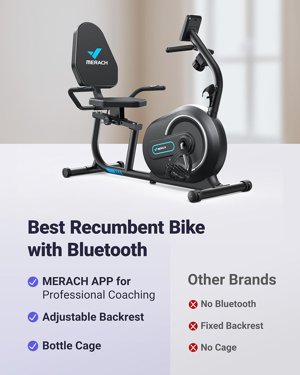 Thumbnail: Exercise Bike for Home Smart Bluetooth Exclusive App Connectivity LCD Heart Rate