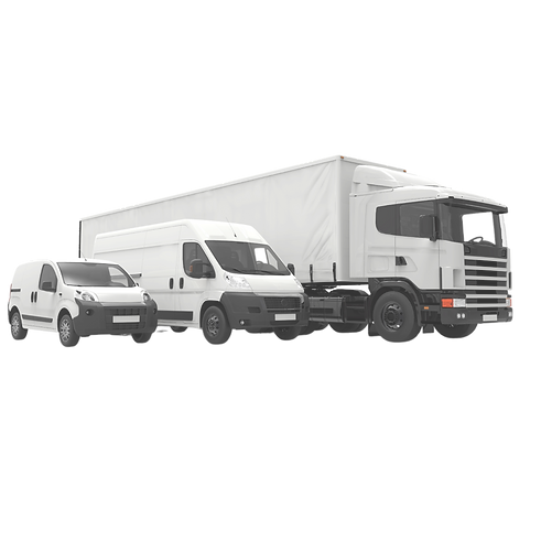 A small van, a large van and a lorry!