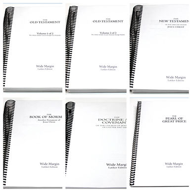 Spiral Bound LDS Scriptures with Wide-Margins