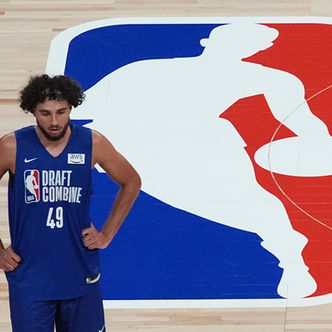Allen Graves of Santa Clara participates in the 2026 NBA Draft Combine.