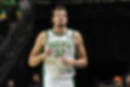 Nate Bittle of the Oregon Ducks running during a college basketball game.