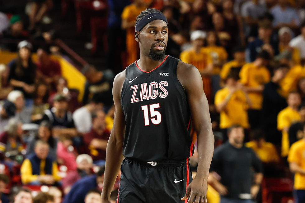 Graham Ike of the Gonzaga Bulldogs during a college basketball game.