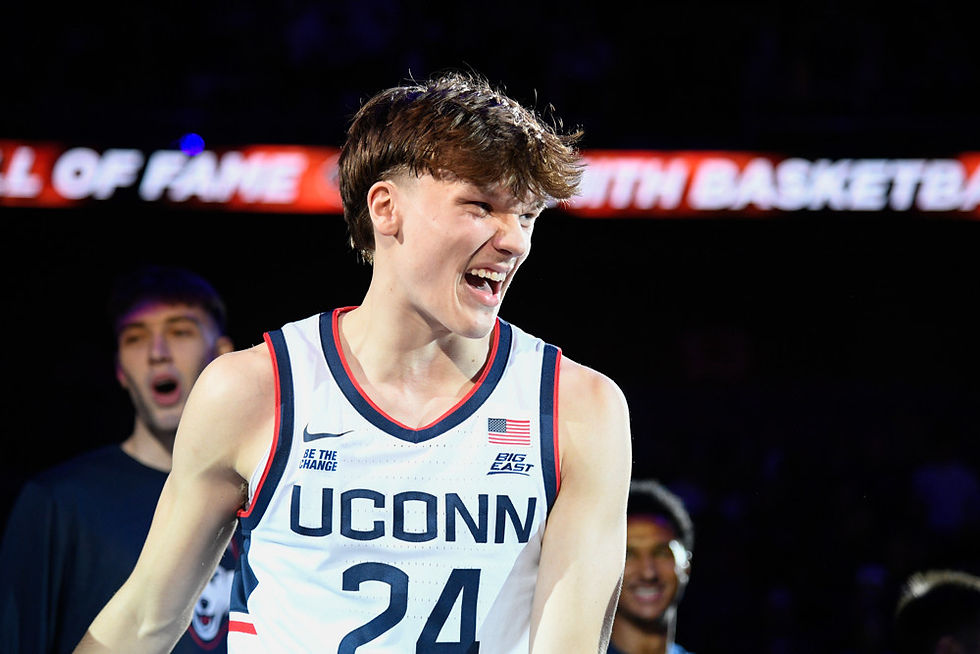 Braylon Mullins of the UConn Huskies during a college basketball game.
