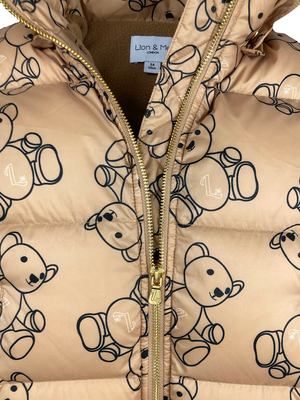 Thumbnail: Teddy Down Puffer Jacket With Detachable Hood