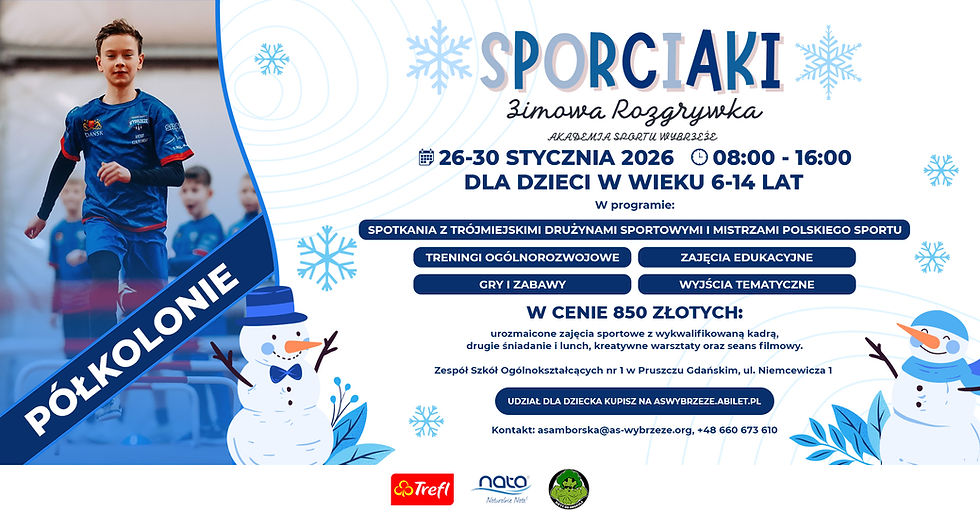 Ferie zimowe z Akademią Sportu Wybrzeże!