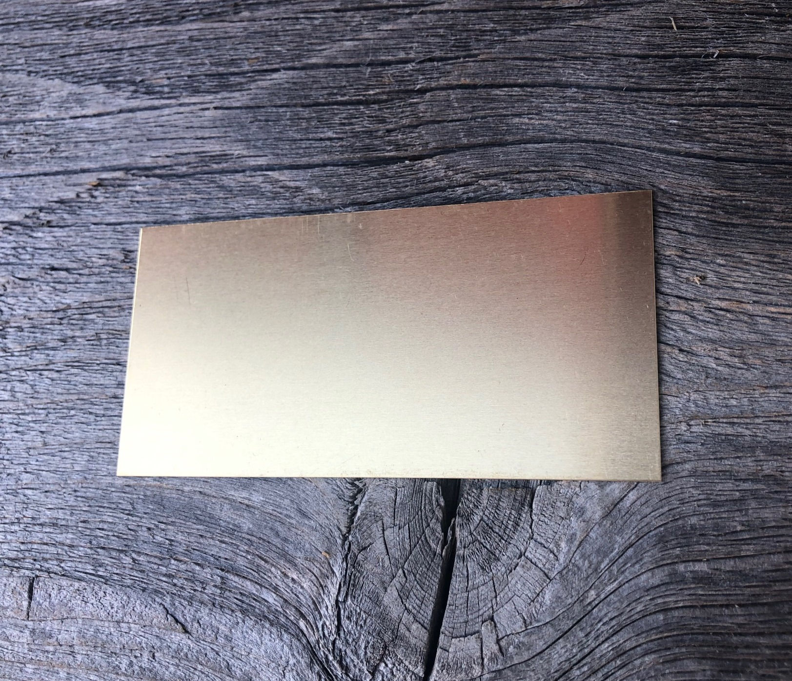 Merkeskilt 100x50x0,5 mm messing