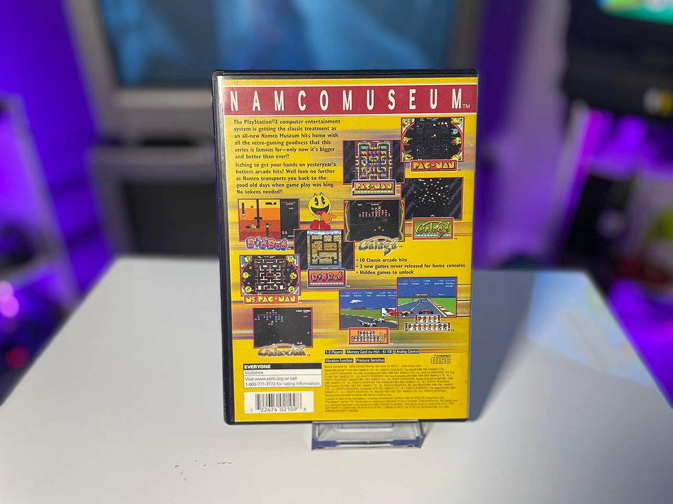 Thumbnail: Namco Museum PS2 PlayStation 2 Case Manual and Disc