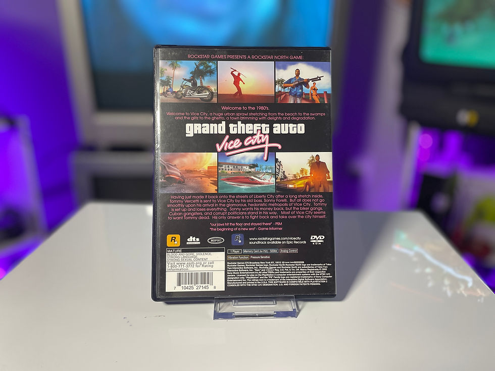 Thumbnail: Grand Theft Auto Vice City PS2 PlayStation 2 Case Manual and Disc