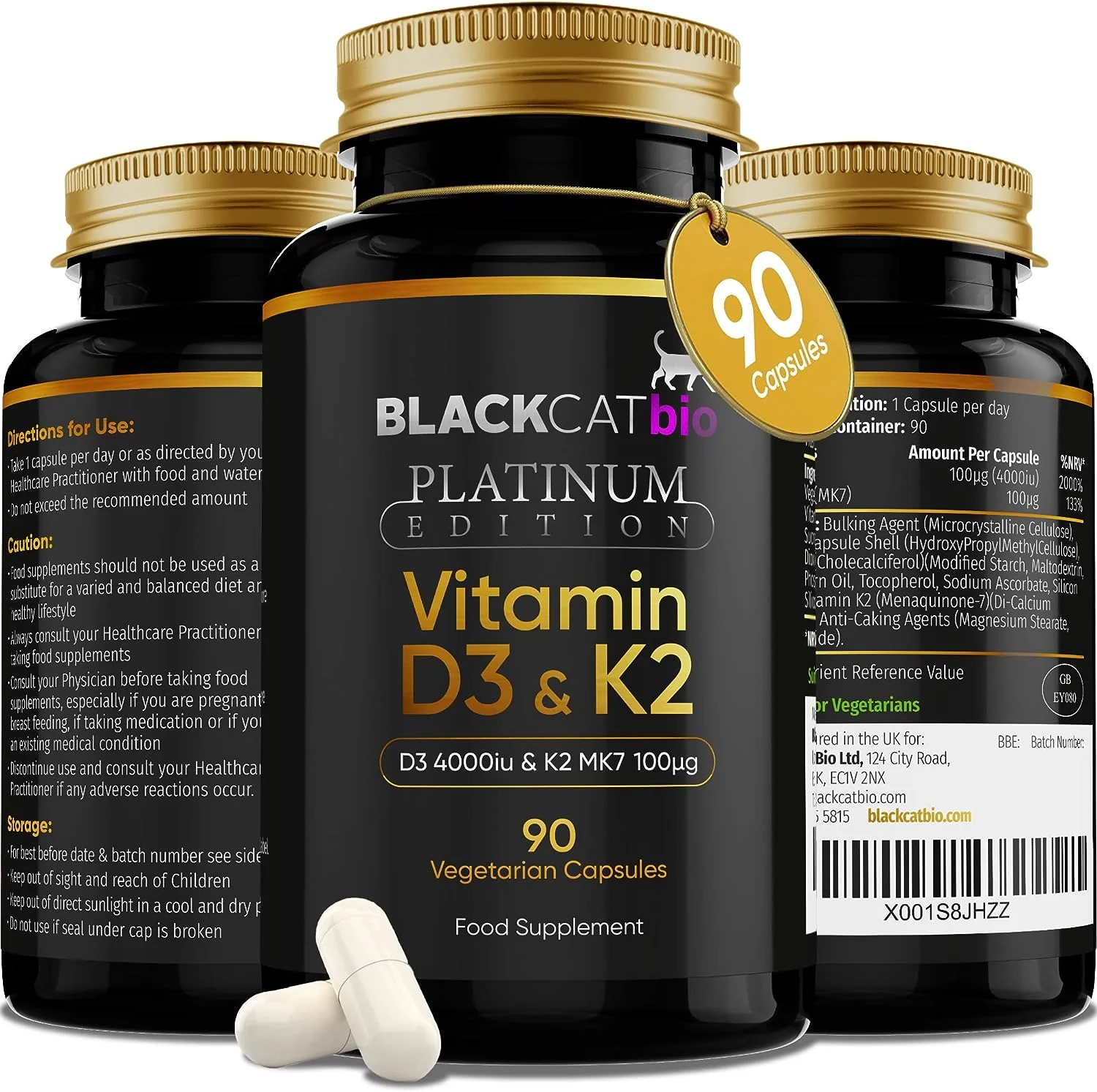 Vitamin D3 & K2 Capsules