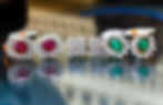 Earrings Ruby Emerald Diamond