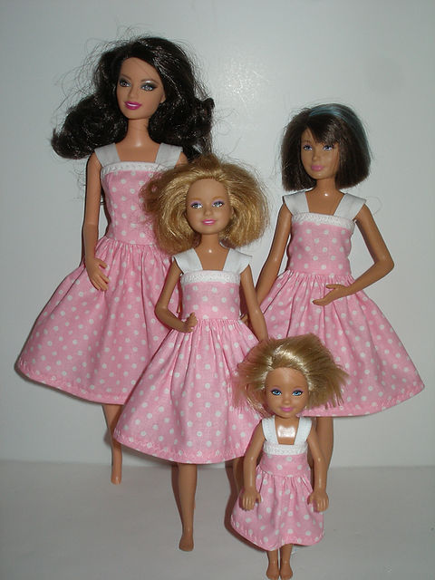pink polka dot dress for 10 in doll 2008 BARBIE COLOR YOUR WORLD PINK POLKA DOT DRESS BARBIE DOLL MATTEL BLONDE HAIR
