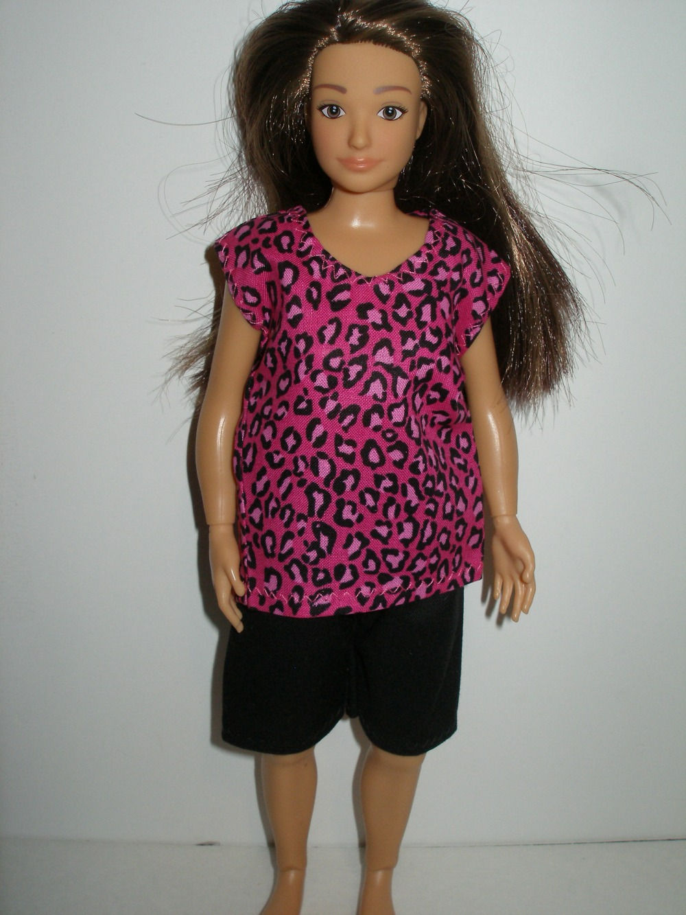 Lammily - Pink Animal Print Shorts Set