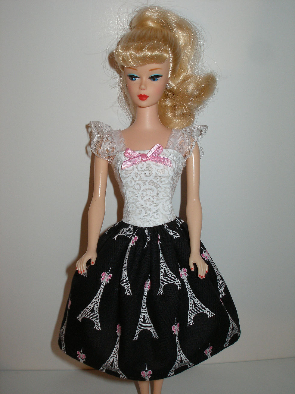 Thumbnail: Black and White Eiffle Tower Print  Dress - Sister Set